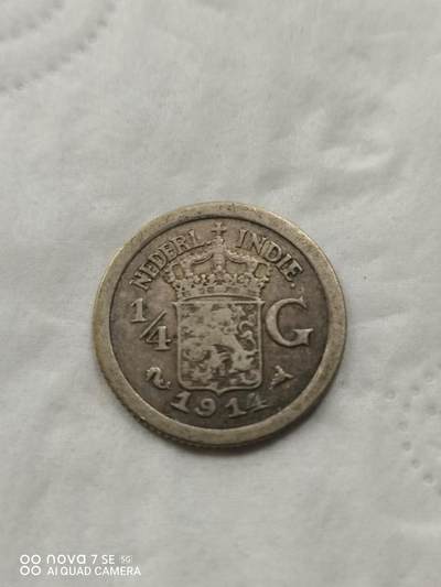 银币 - 1914年荷属印度1/4银币