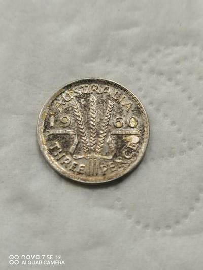 银币 - 60年澳大利亚3便士银币