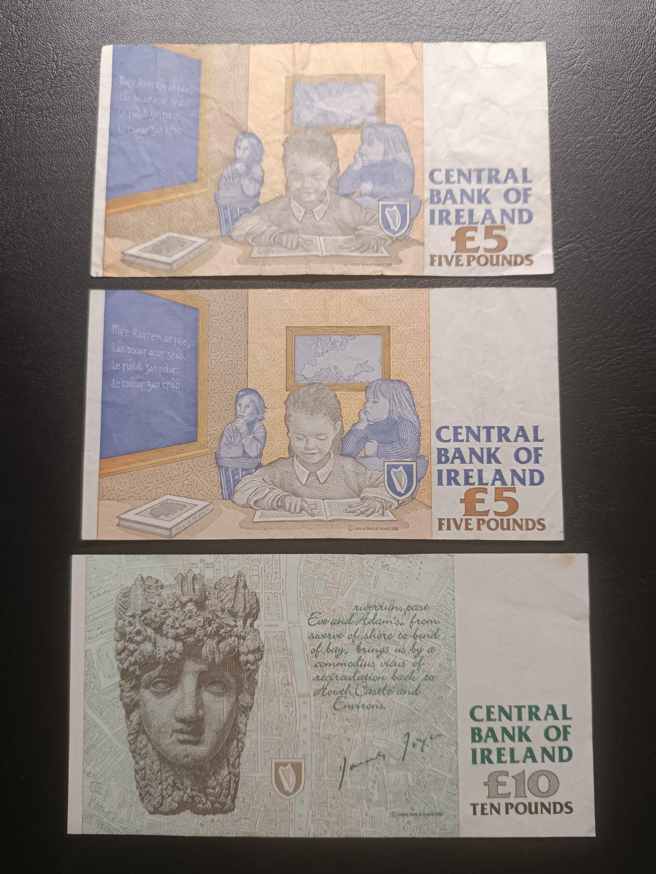 2025十一月第三期，总201期 爱尔兰纸币批量三张流通品相
