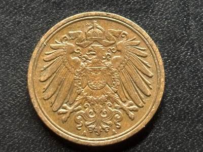 邮泉阁限时拍卖第三十五场 德国硬币专场（硬币在国外。请付邮费6元。） 德意志帝国1903年1芬尼A版