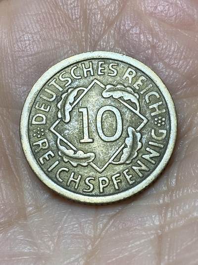 2025年第一百二十六场(总第一百五十二场）外国好品散币(免佣金) - 稀少年份厂标–德意志魏玛共和国1929年10芬尼(E标，穆尔登许滕造)