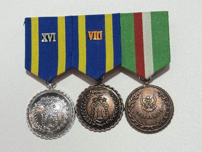 韵星假日精品2025秋季军品类拍卖会-- Rimey Holidays Boutique 2025 Autumn Militaria Sale - 印度尼西亚3r联排银级、铜级忠勤奖章、国土忠诚服务--达摩努撒奖章