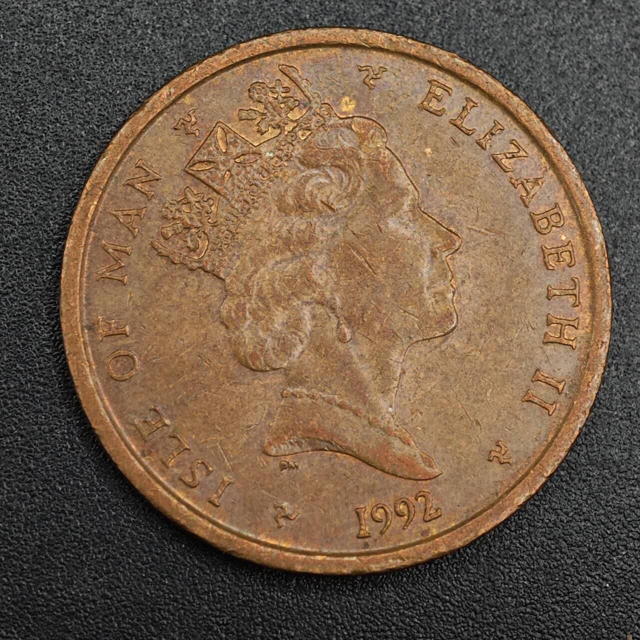 【淘币小摊】实时拍第七百九十三拍   散币场   满百包邮可预留二周 每周一统一发货   马恩岛1992年2便士铜币