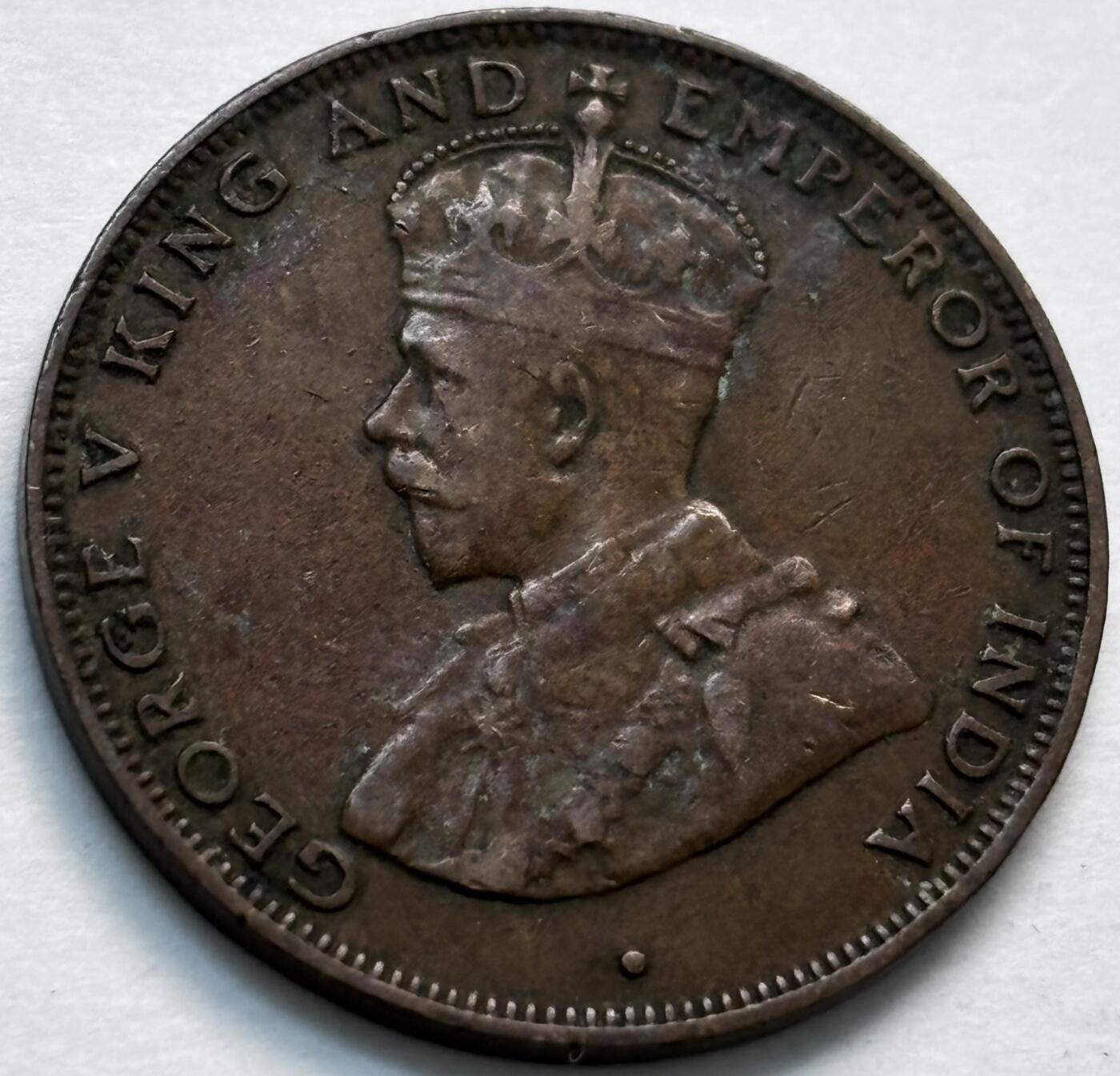 文馨钱币收藏第 280 场， 长期接收代拍品 稀少极美品 1931 年英属香港一仙铜币，乔治五世时期，第二版首发年，只发行 4 年