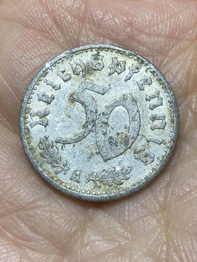 2025年第一百二十六场(总第一百五十二场）外国好品散币(免佣金) - 少见–德意志第三帝国1935单年份50芬尼(A标，柏林造)