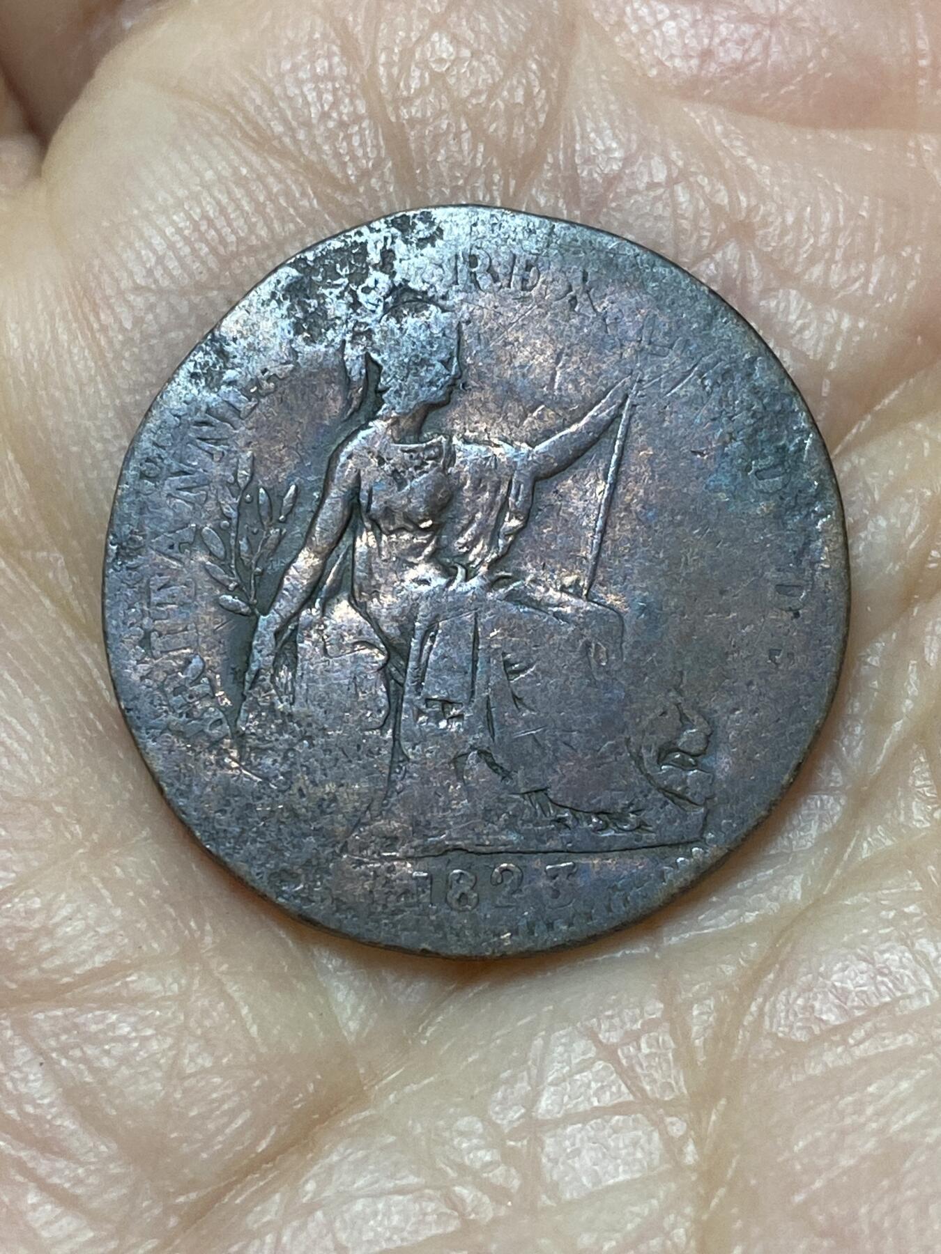 2025年第一百二十六场(总第一百五十二场）外国好品散币(免佣金) 英国🇬🇧1823年1法新(乔治四世时期)