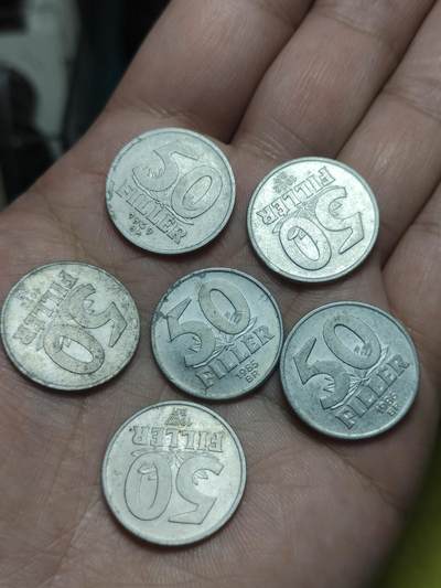 2025年第一百二十六场(总第一百五十二场）外国好品散币(免佣金) - 匈牙利🇭🇺各年份50菲勒6枚