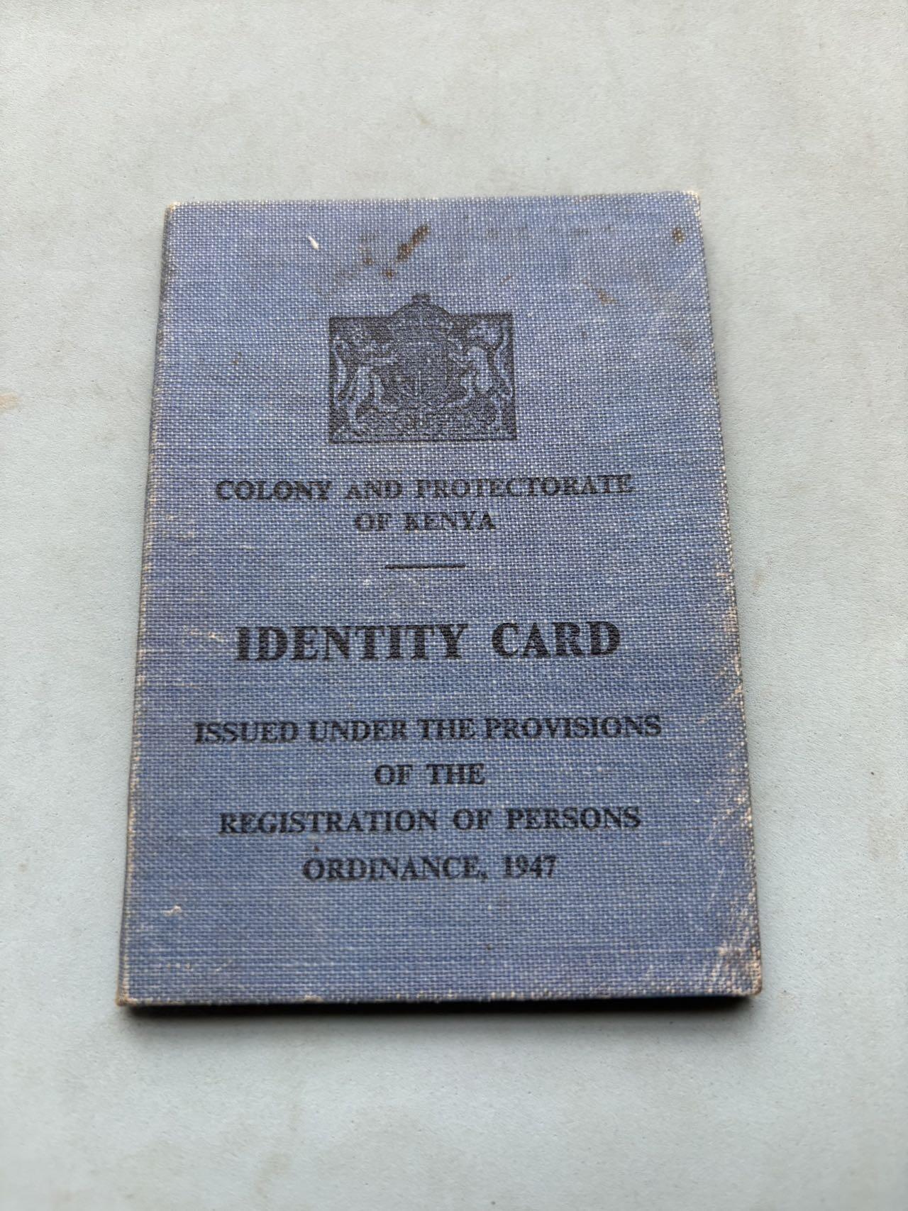 盛世勋华——号角文化勋章邮票专场拍卖第287期 肯尼亚殖民/保护地时期（1947年）的身份证