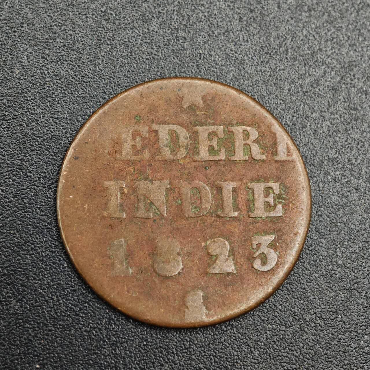 【淘币小摊】实时拍第七百九十三拍   散币场   满百包邮可预留二周 每周一统一发货   荷属东印度1823年1/4st铜币