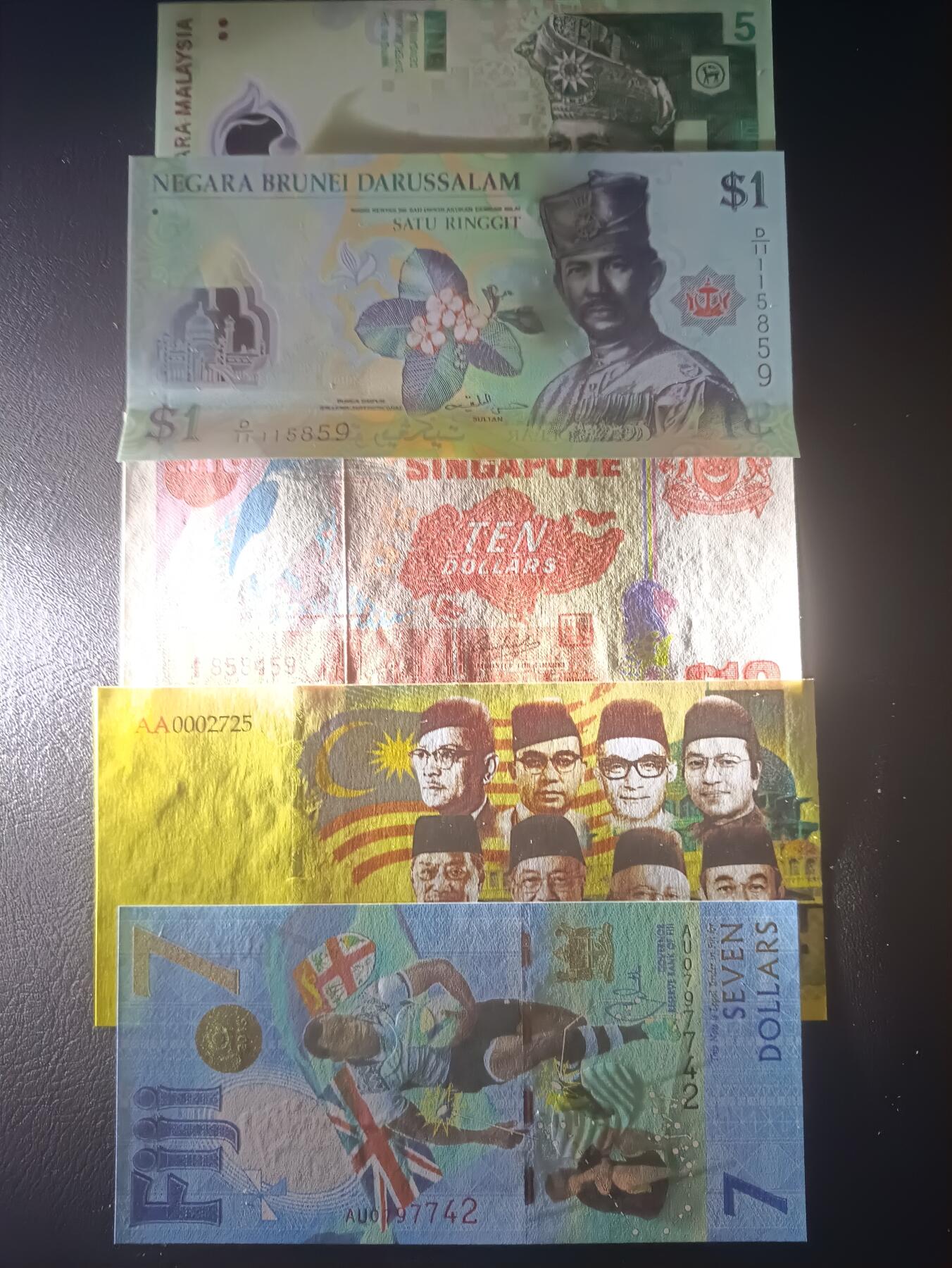 2025十一月第三期，总201期 【雨】东南亚钞票/商业钞批量五张UNC—UNC-