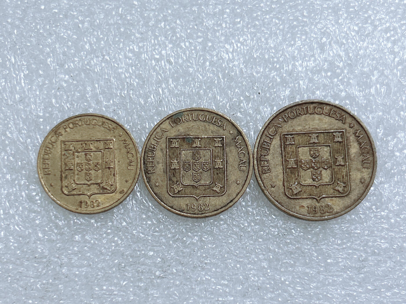 第一海外回流一元起拍收藏 散集专场  第264期 中国澳门1982年福禄寿铜币3枚套