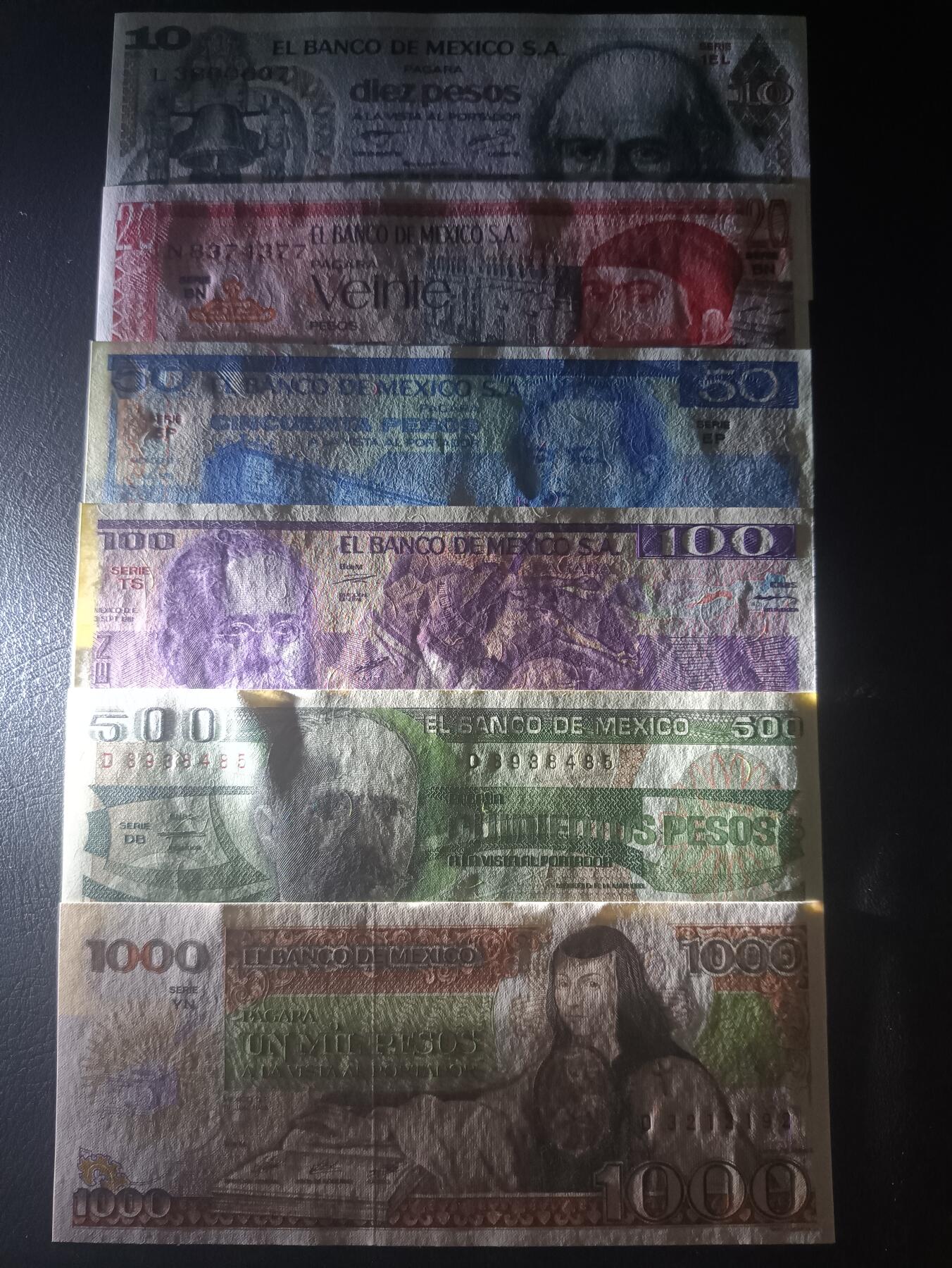 2025十一月第三期，总201期 墨西哥套钞批量六张UNC—UNC-