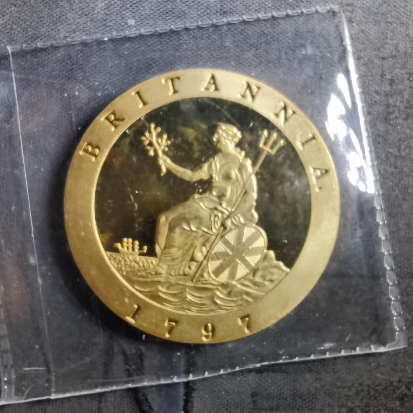 沼泽如烟--第898场 英国金色纪念章1797年铜币纪念章