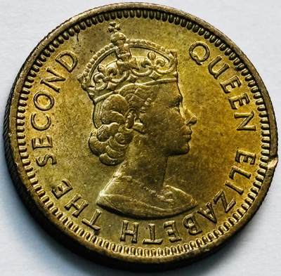 文馨钱币收藏第 280 场， 长期接收代拍品 - 原铜光品相 1972 年英属香港五仙铜币，伊丽莎白二世时期，第三版