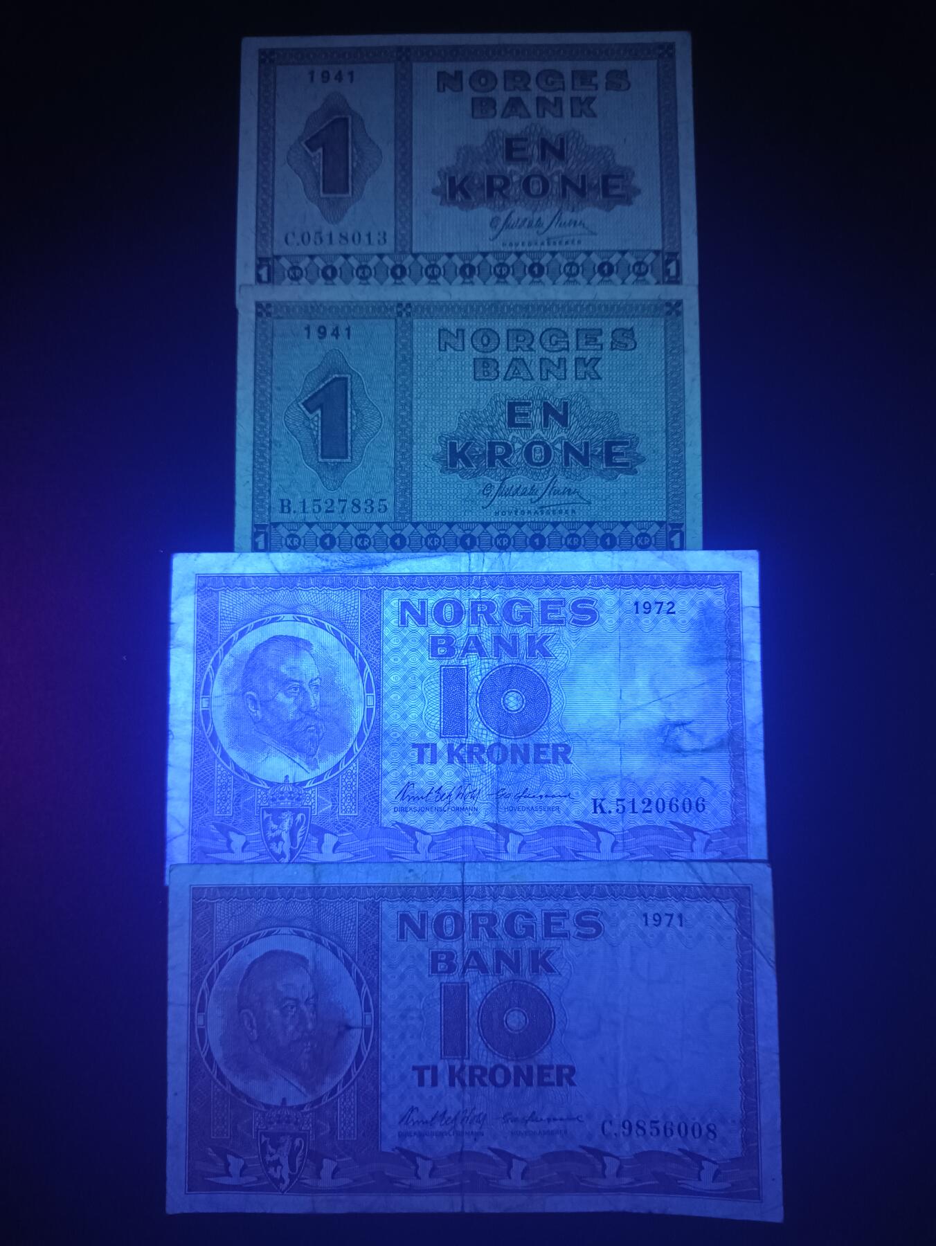 2025十一月第三期，总201期 挪威纸币批量四张流通品相—AUNC