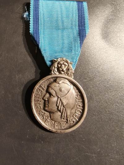 老王徽章第162期 - 法国银级体育奖章    950银    16.6g