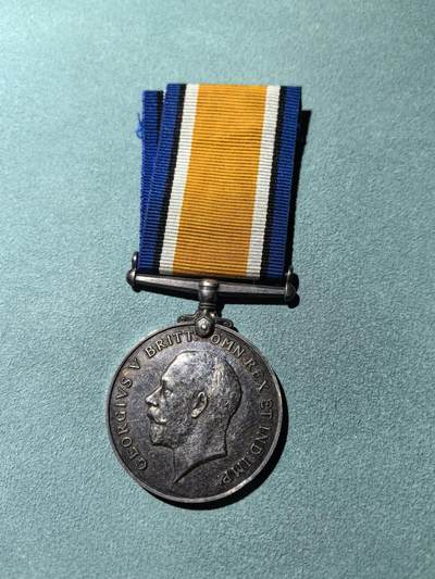 盛世勋华——号角文化勋章邮票专场拍卖第287期 - 英国一战战争奖章 银制 重1盎司925银 原绶带带边铭