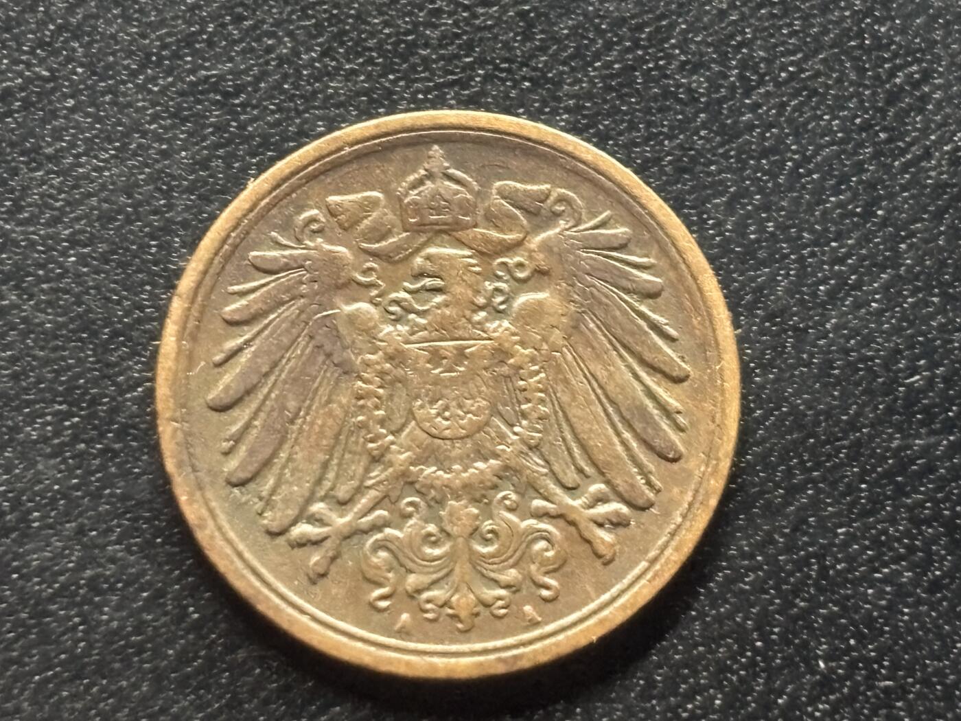 邮泉阁限时拍卖第三十五场 德国硬币专场（硬币在国外。请付邮费6元。） 德意志帝国1905年1芬尼A版