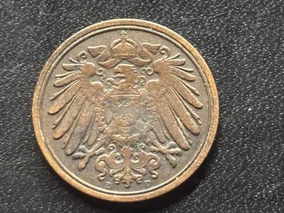 邮泉阁限时拍卖第三十五场 德国硬币专场（硬币在国外。请付邮费6元。） 德意志帝国1904年1芬尼D版