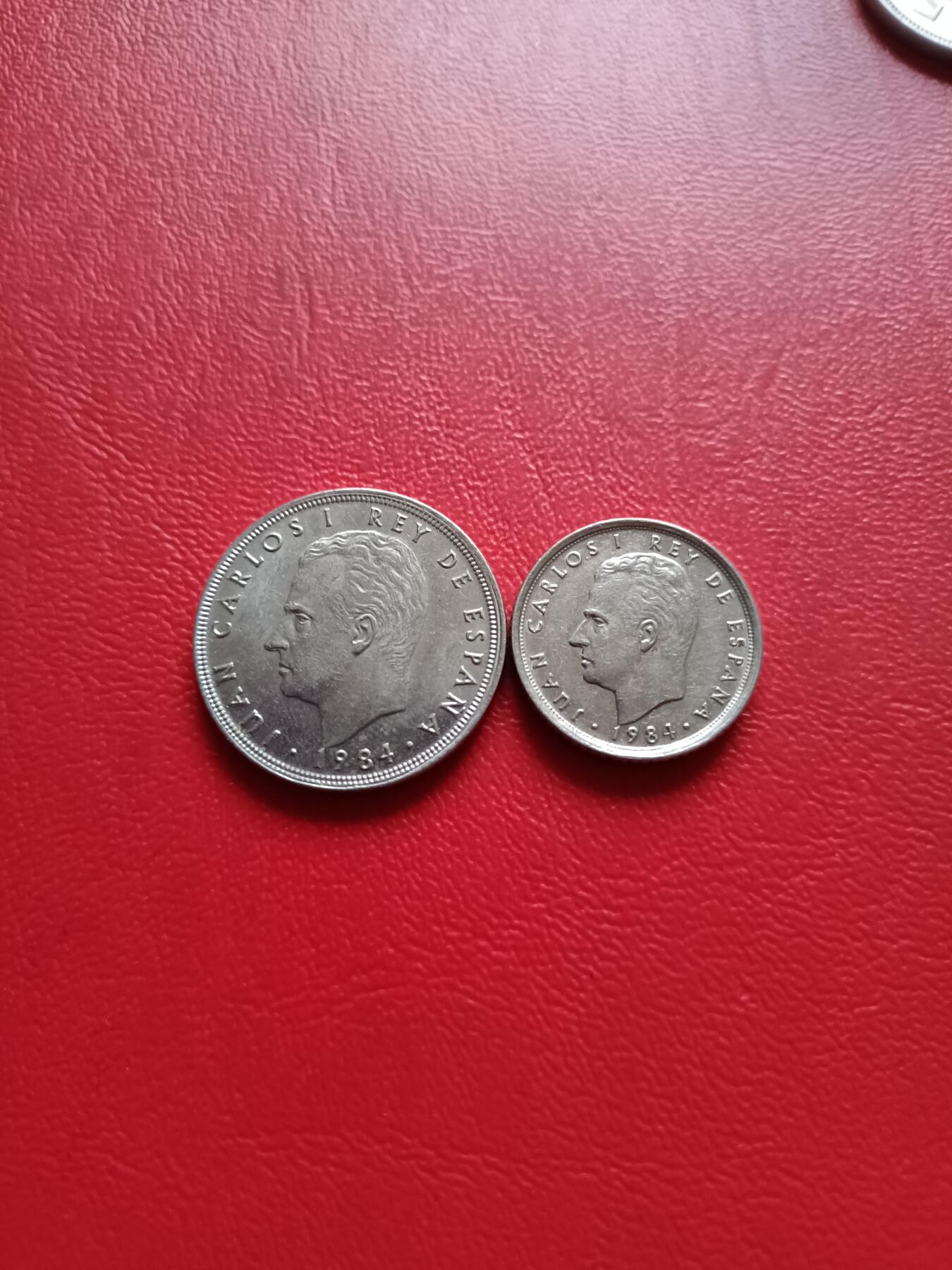 【云涧收藏】第七十八场 西班牙1984年5、10比塞塔2枚