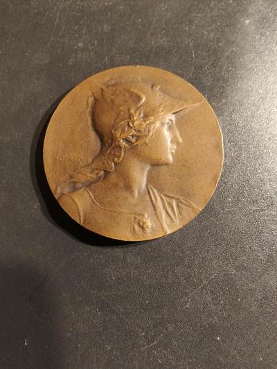 老王徽章第162期 - 法国波尔多游艇协会大铜章    直径32mm.   重量14.2g