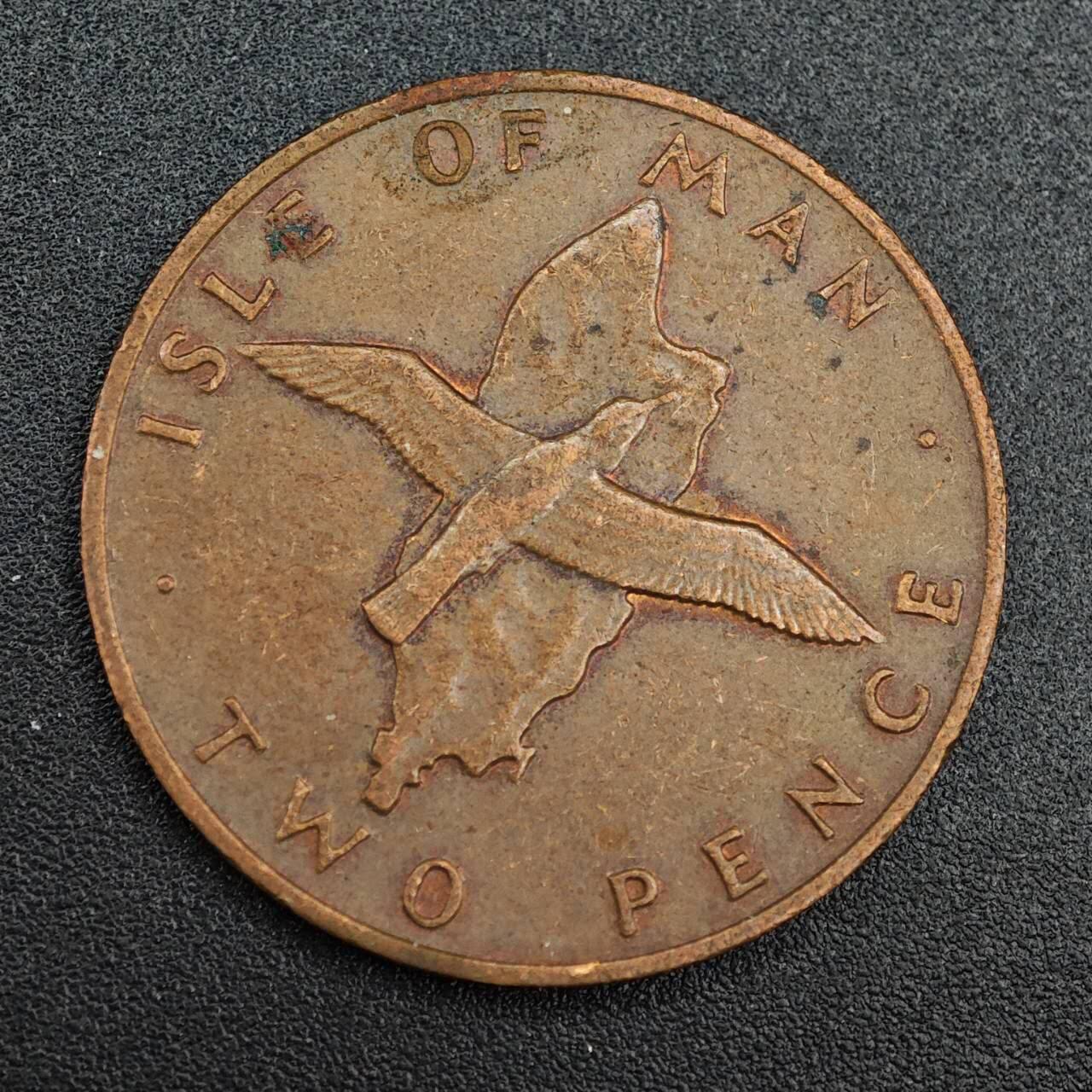 【淘币小摊】实时拍第七百九十三拍   散币场   满百包邮可预留二周 每周一统一发货   马恩岛1976年2便士铜币