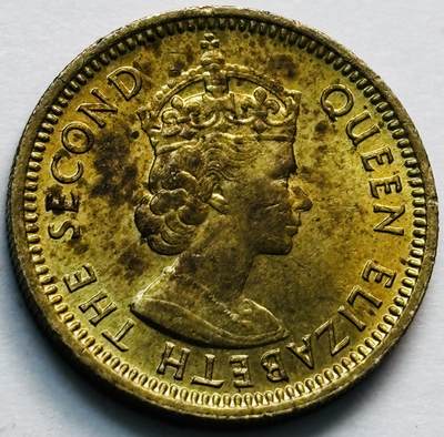 文馨钱币收藏第 280 场， 长期接收代拍品 - 原铜光品相 1972 年英属香港五仙铜币，伊丽莎白二世时期，第三版