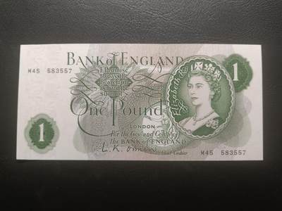 2025十一月第三期，总201期 - 英格兰C序列1镑UNC，稀有补号M前缀，青年女王