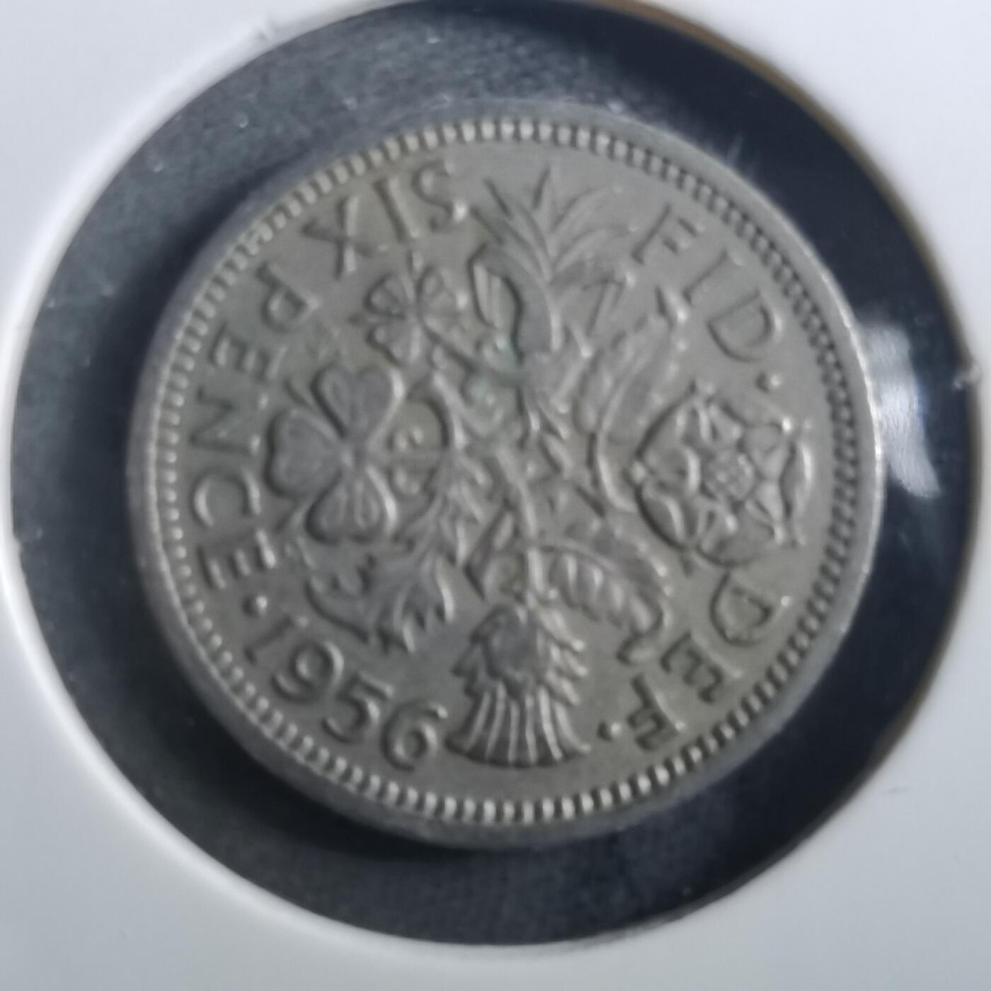 沼泽如烟--第897场 英国1956年6便士