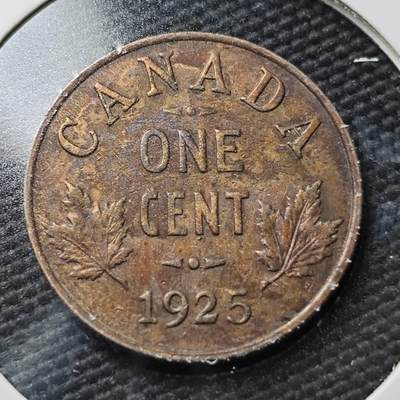KK钱币收藏小铺  第367场  2月预留时间 周末发货 -  1925加拿大1分铜币