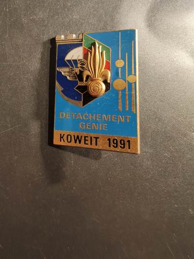老王徽章第162期 - 法国海湾战争“达盖行动”第17伞降工兵团工兵分遣队证章 