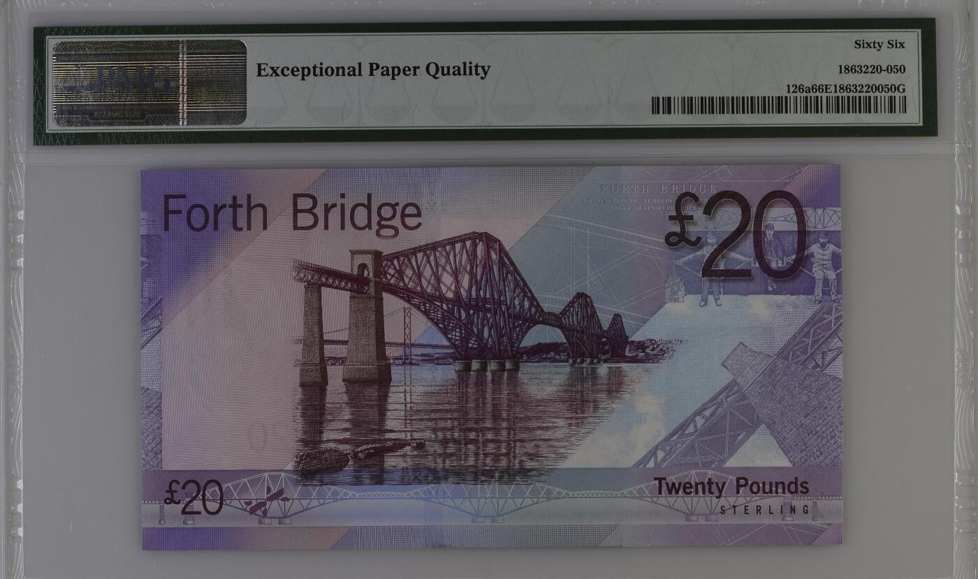 【礼羽收藏】🌏世界钱币拍卖第111期 欧洲，英国，苏格兰，2007年，20磅，AA首冠，Pick#126a