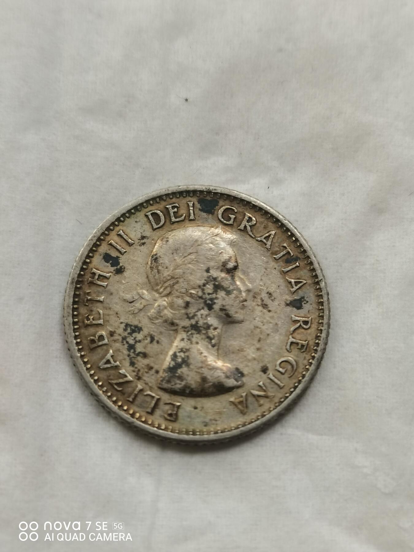 银币 53年加拿大10分帆船银币