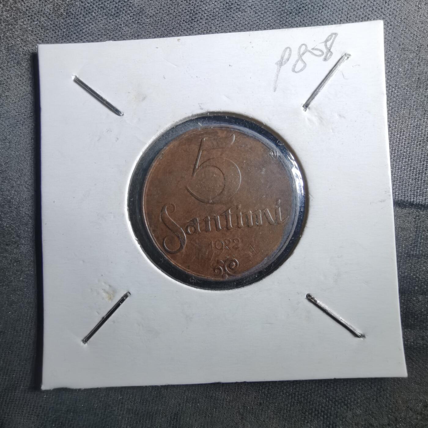 沼泽如烟--第898场 拉脱维亚1922年五分