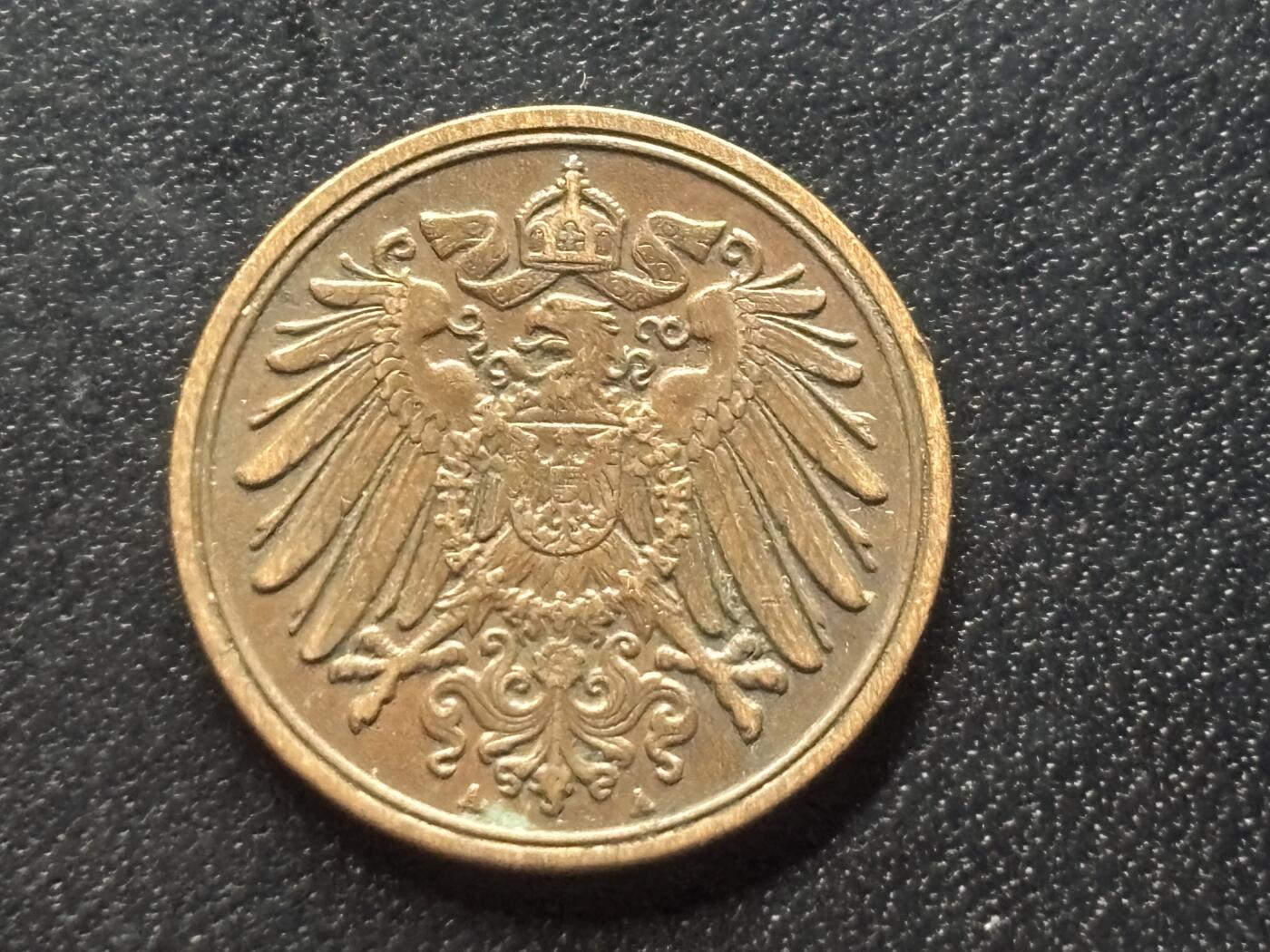 邮泉阁限时拍卖第三十五场 德国硬币专场（硬币在国外。请付邮费6元。） 德意志帝国1907年1芬尼A版