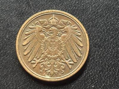 邮泉阁限时拍卖第三十五场 德国硬币专场（硬币在国外。请付邮费6元。） - 德意志帝国1907年1芬尼A版