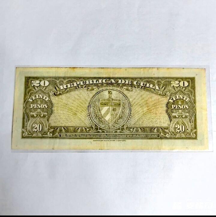 古巴1949年20比索靓品纸币