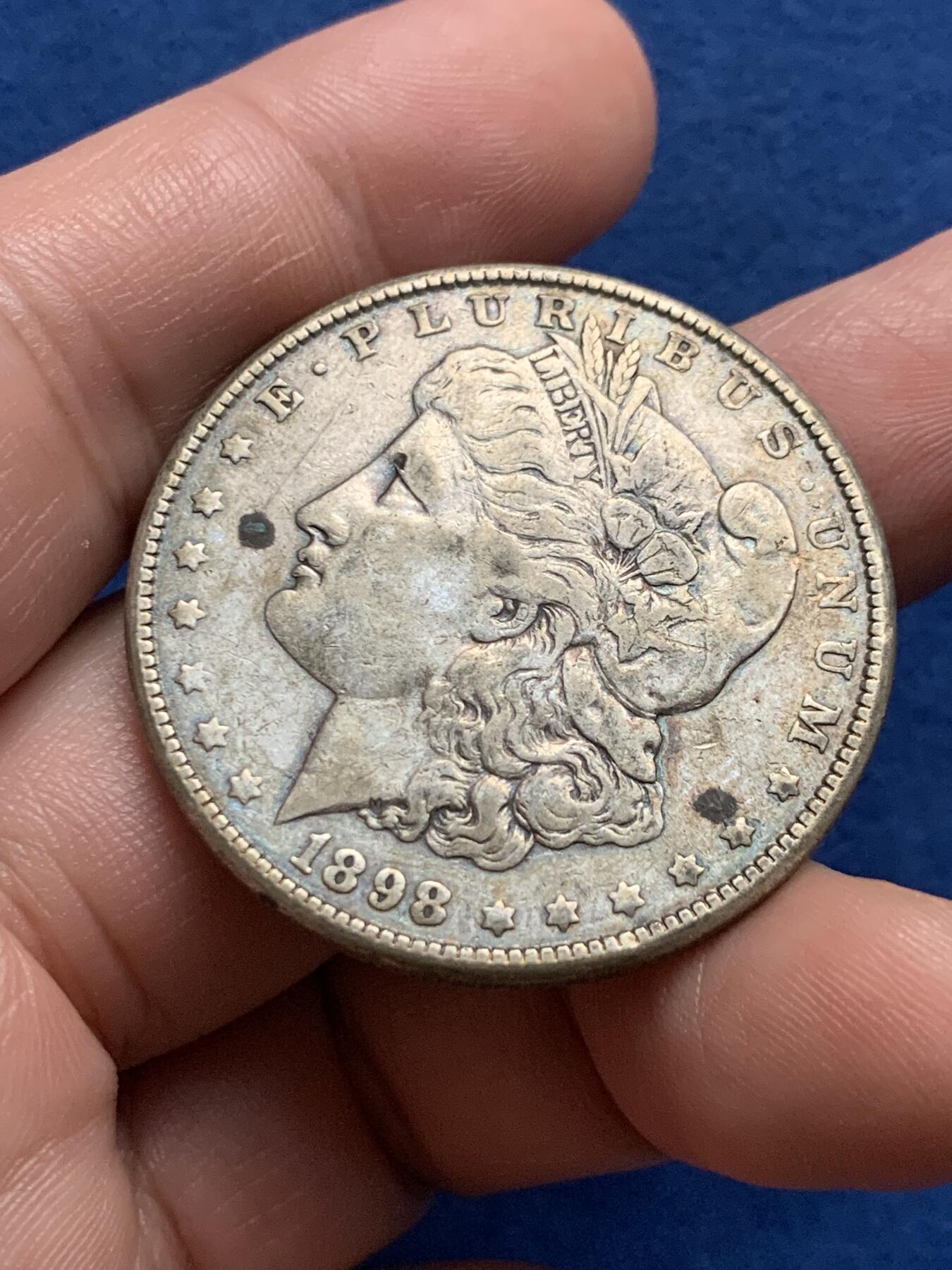 《竞宝斋》第436场 周日，周一2场连拍 （全场包邮） 美国1898年摩根银元