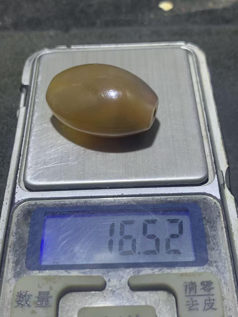 精美冻料飘鸡油黄糖心料战国红玛瑙随形勒子一颗