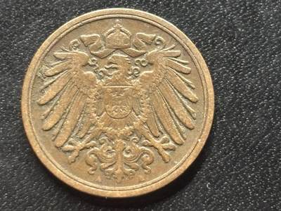 邮泉阁限时拍卖第三十五场 德国硬币专场（硬币在国外。请付邮费6元。） 德意志帝国1895年1芬尼A版