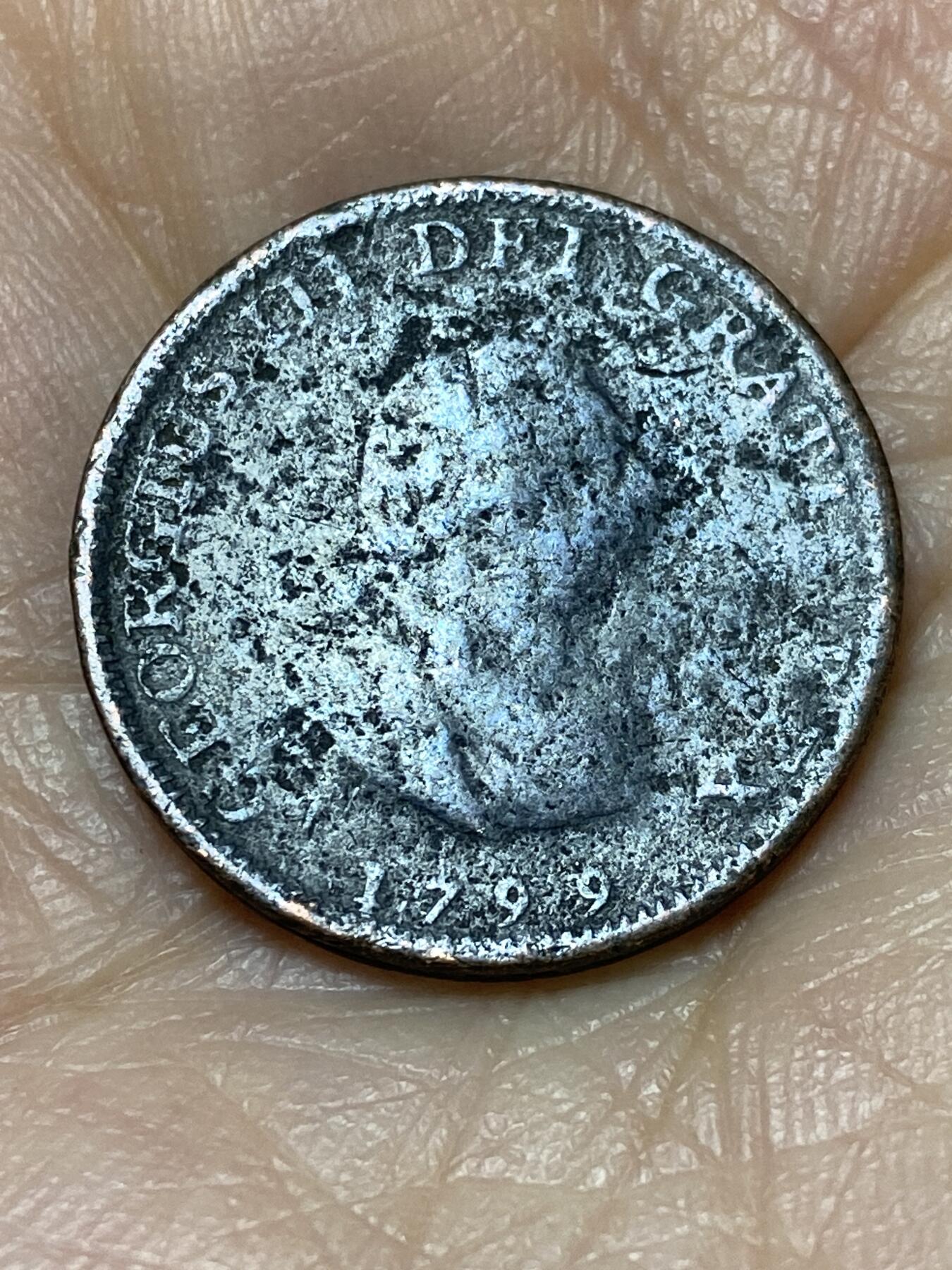 2025年第一百二十六场(总第一百五十二场）外国好品散币(免佣金) 英国🇬🇧1799年1法新(乔治三世时期)