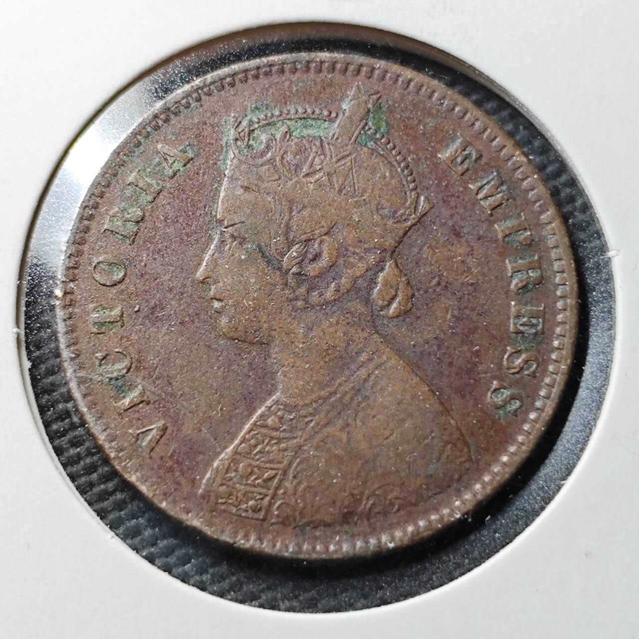 KK钱币收藏小铺  第367场  2月预留时间 周末发货  1893英属印度铜币