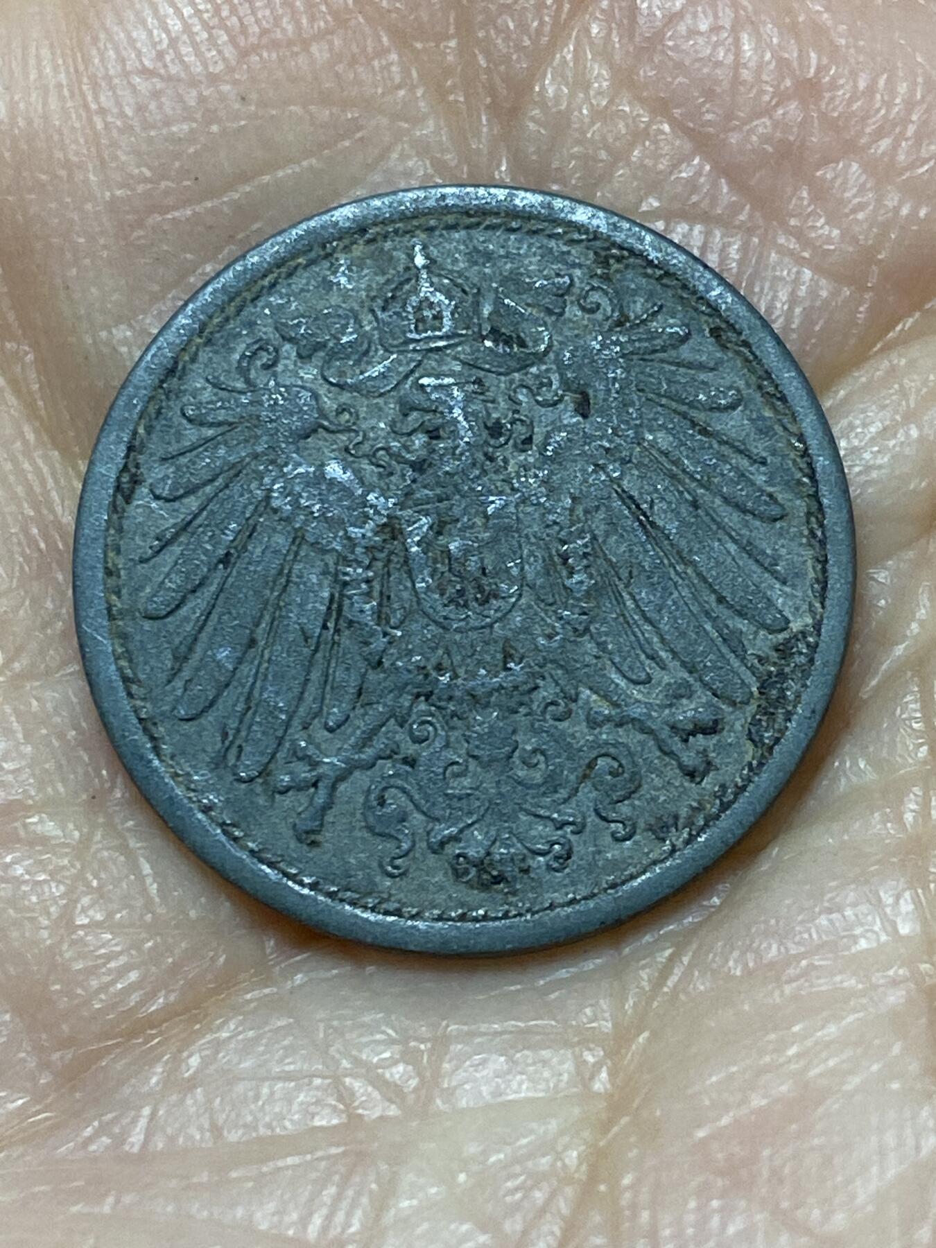 2025年第一百二十六场(总第一百五十二场）外国好品散币(免佣金) 德意志帝国1920年10芬尼锌币(德意志帝国向魏玛共和国过渡硬币)