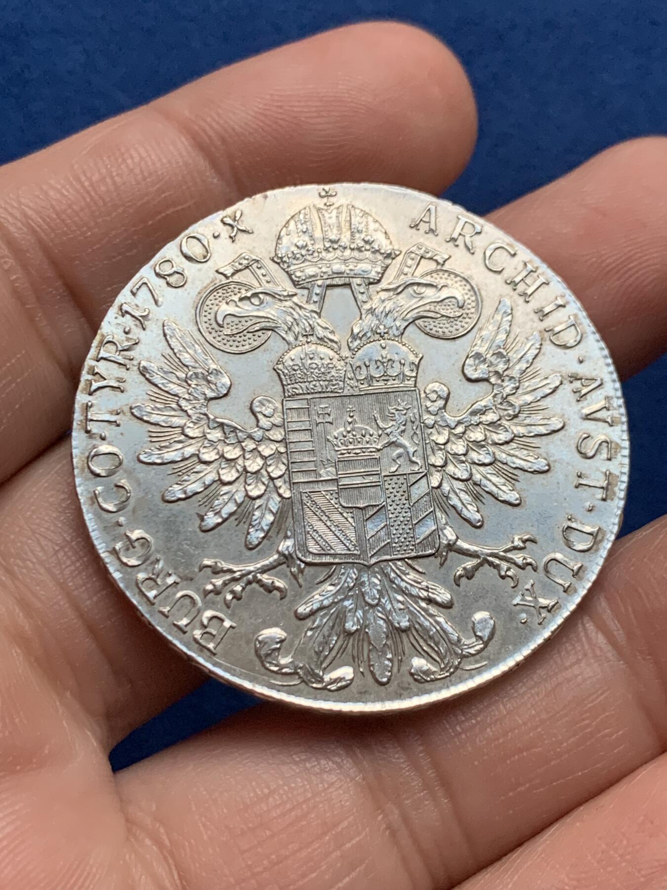 《竞宝斋》第436场 周日，周一2场连拍 （全场包邮） 奥地利1780年大奶妈泰勒银币 后铸版