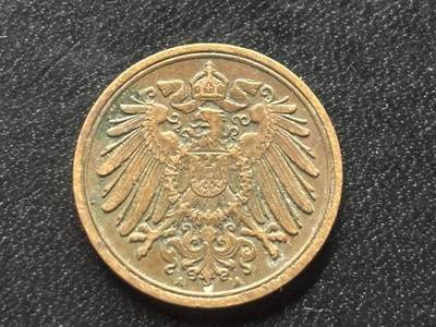 邮泉阁限时拍卖第三十五场 德国硬币专场（硬币在国外。请付邮费6元。） - 德意志帝国1913年1芬尼A版