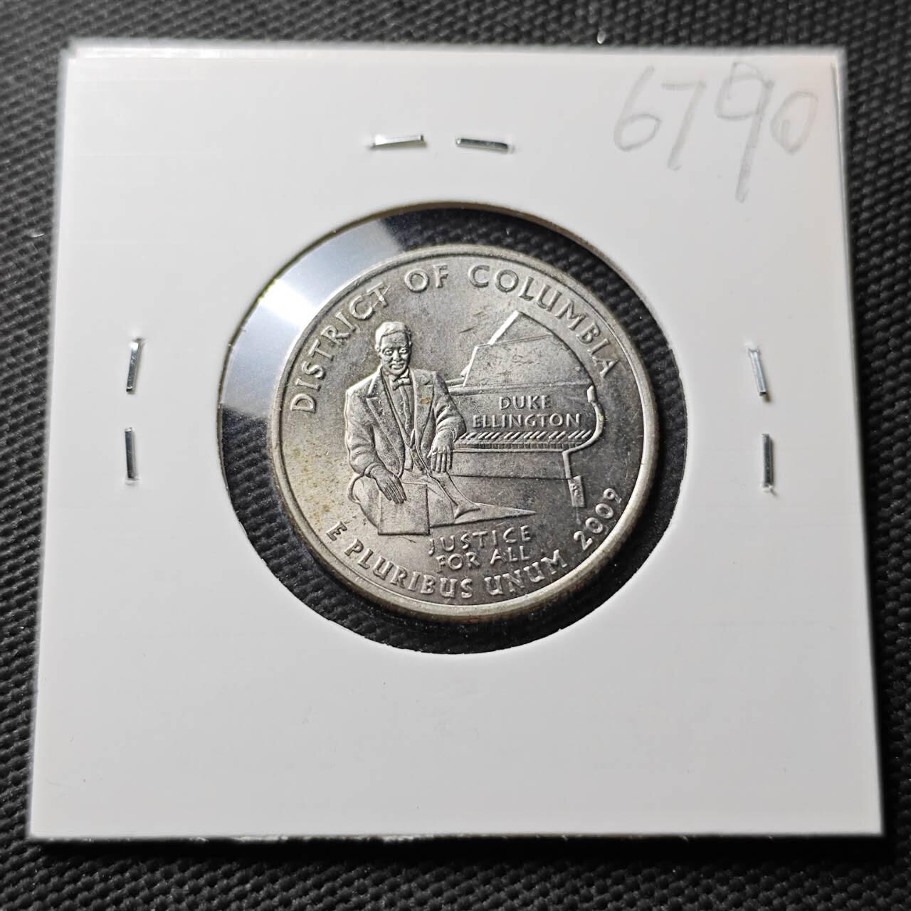 KK钱币收藏小铺  第367场  2月预留时间 周末发货  2009美国25分纪念币 好品