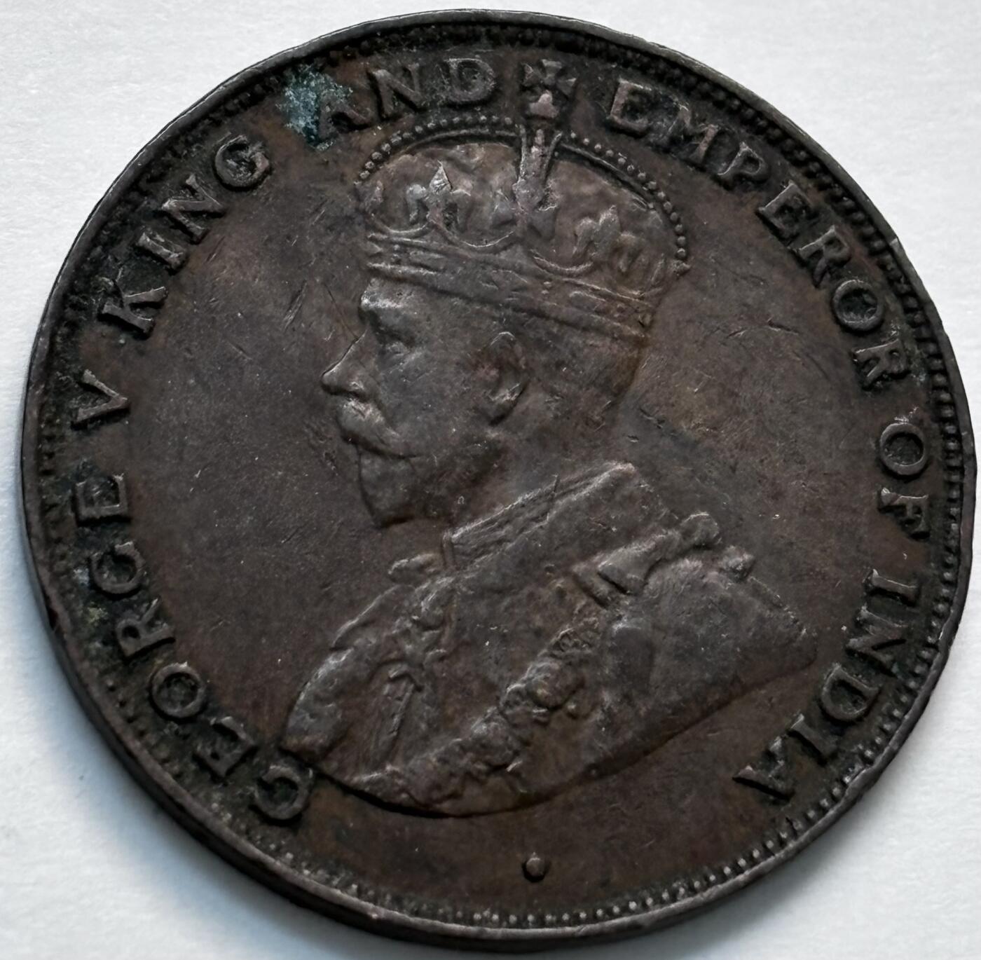 文馨钱币收藏第 280 场， 长期接收代拍品 少见极美品 1926 年英属香港一仙大铜币，乔治五世时期，第一版关门版