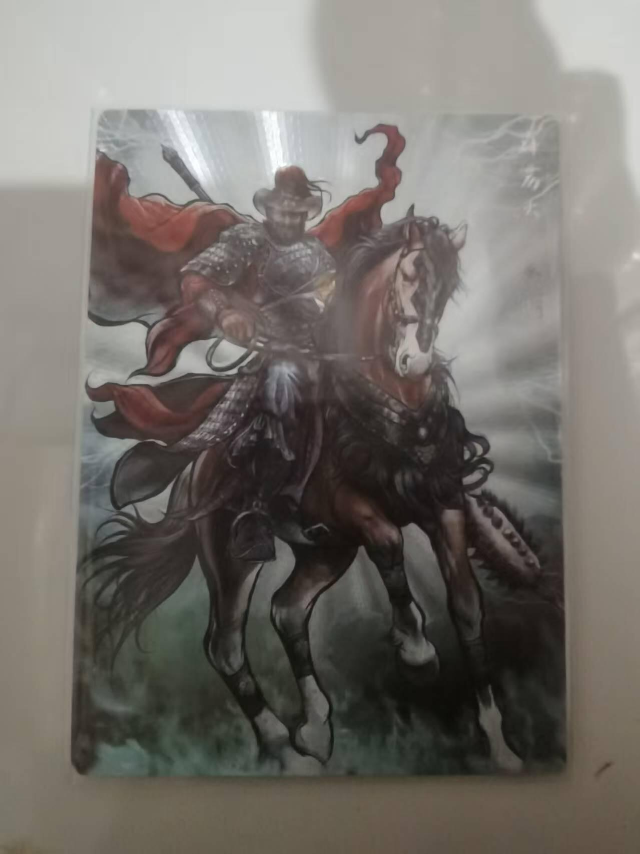 光影卡牌第25期，各家亲签，各家套卡，持续收拍品 张建东水浒，彩色粗闪秦明，限编026/099