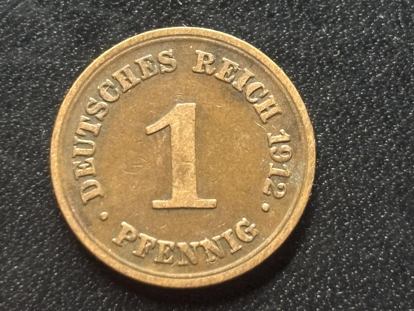 邮泉阁限时拍卖第三十五场 德国硬币专场（硬币在国外。请付邮费6元。） 德意志帝国1912年1芬尼E版