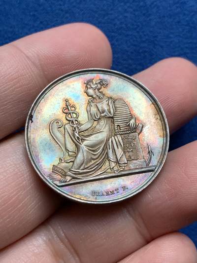 《竞宝斋》第436场 周日，周一2场连拍 （全场包邮） - 比利时图尔奈商会银代币 11.45克 31.2mm